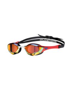Arena Cobra Edge Swipe Mirrored Goggle - Gold/Red