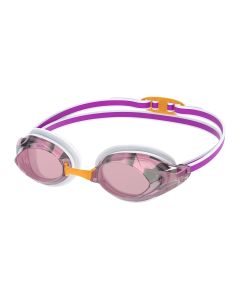Speedo Women's Vanquisher 3.0 Mirrored Goggle - Speedo White/Clear/Punch Mirror