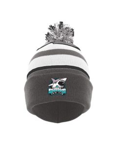 KATZ JCC-TEAM Augusta Knit Foldover Pom-Pom Beanie 