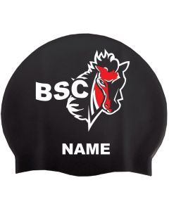 Barrington Swim Club Silicone Swim Cap with Name