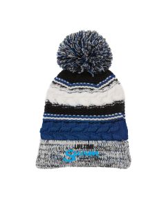 Lifetime Fitness - North Carolina Sport-Tek® Pom Pom Team Beanie-Royal/Black/White