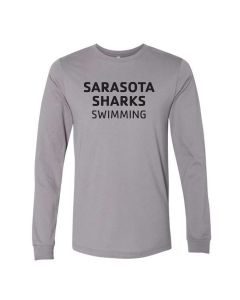 Sarasota Sharks *TEAM LOGO* BELLA + CANVAS - Jersey Long Sleeve Tee-White