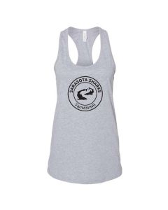 Sarasota Sharks Bella + Canvas Women's Jersey Racerback Tank-Athletic Heather