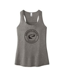 Sarasota Sharks District Womans V.I.T Gathered Back Tank-Grey Frost